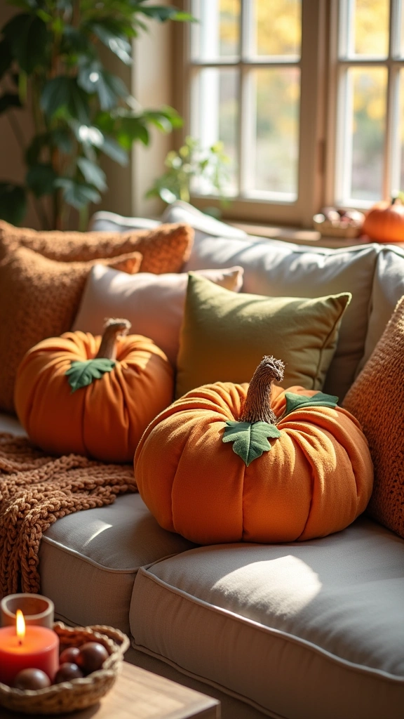 Fabric Pumpkin Pillows