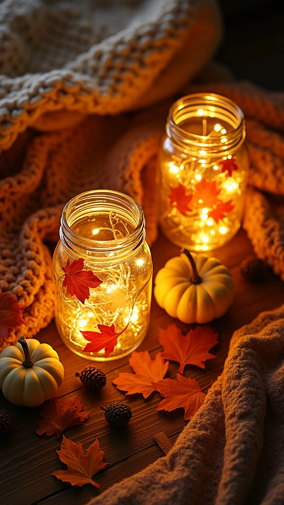 Autumn Mason Jar Lanterns