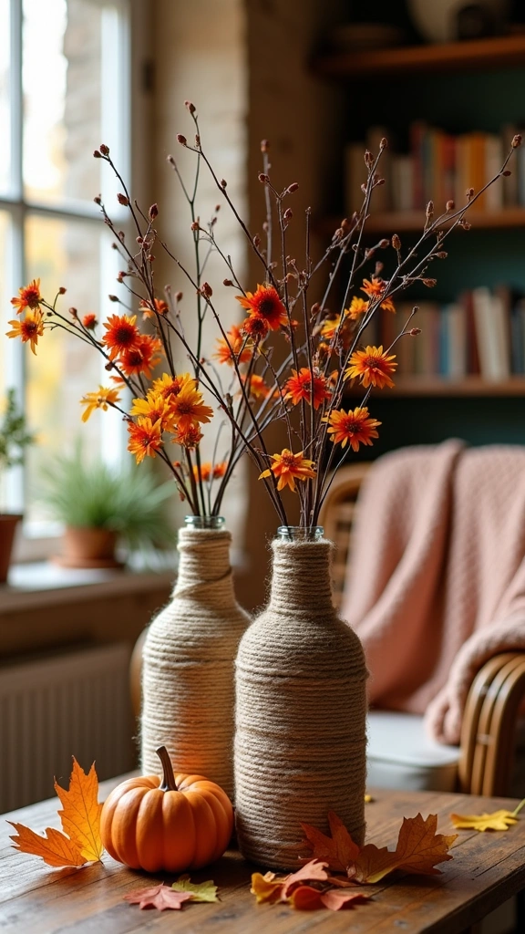 Twine-Wrapped Vases