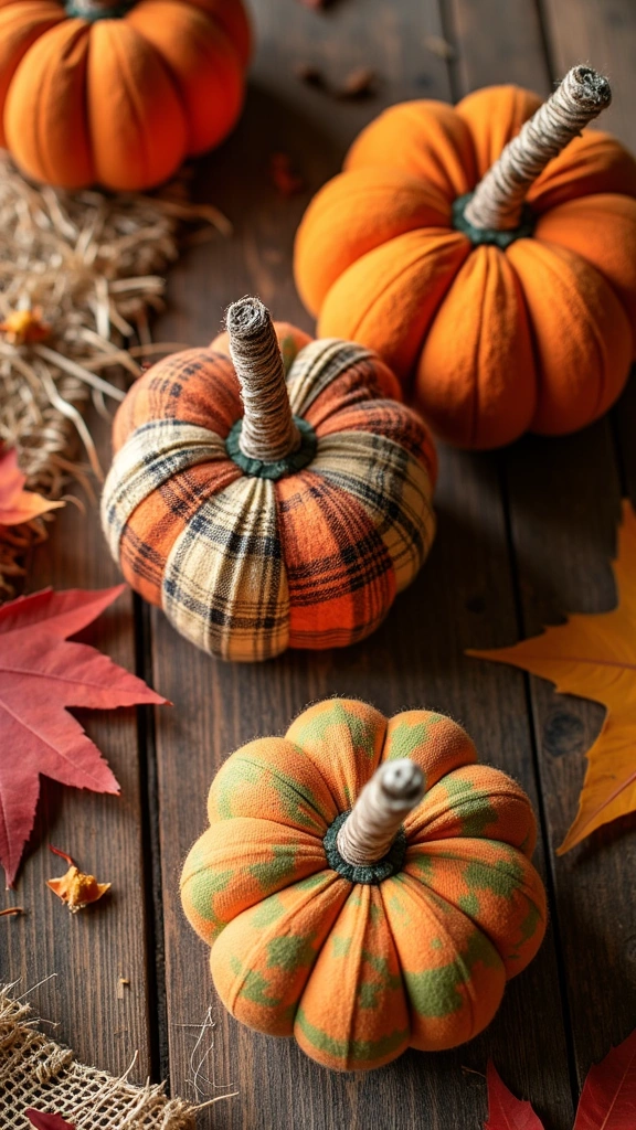 Fabric Scrap Pumpkins