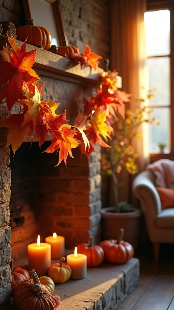 Felt Leaves Garland