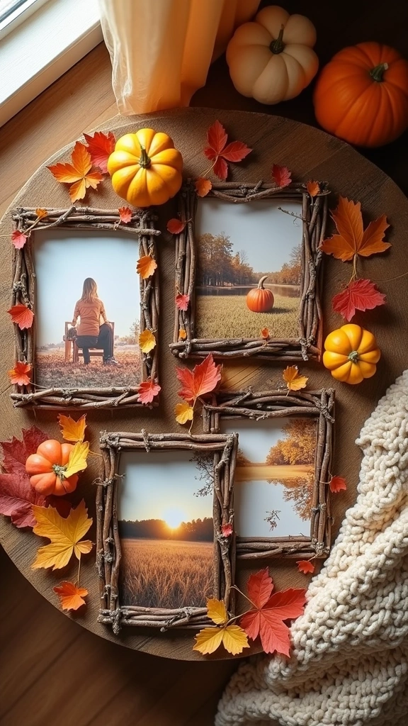 DIY Photo Frames with Fall Accents