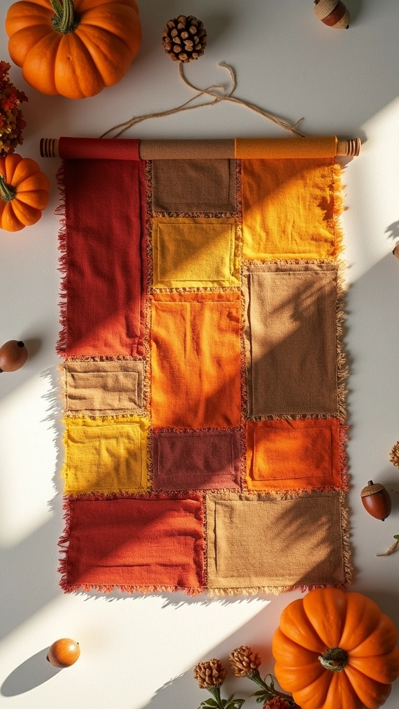 Fabric Fall Wall Hanging