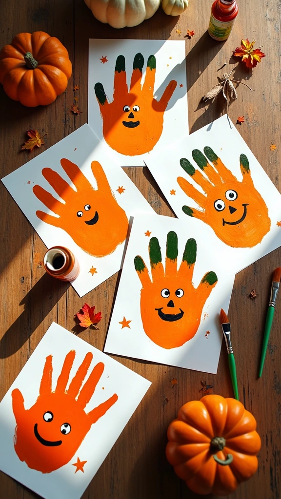 Pumpkin Handprints
