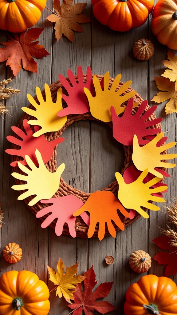 Handprint Fall Wreath