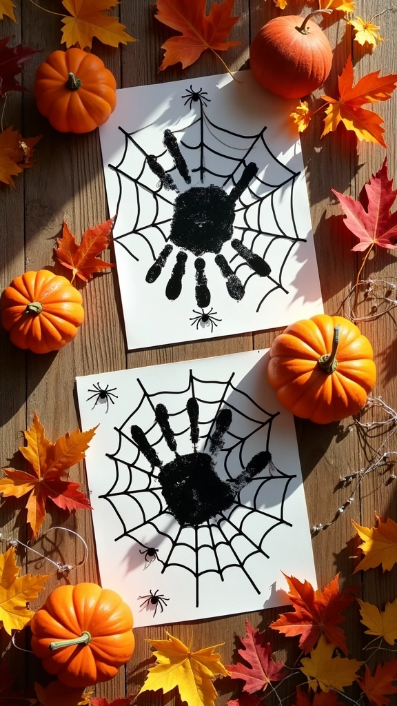 Handprint Spiderwebs