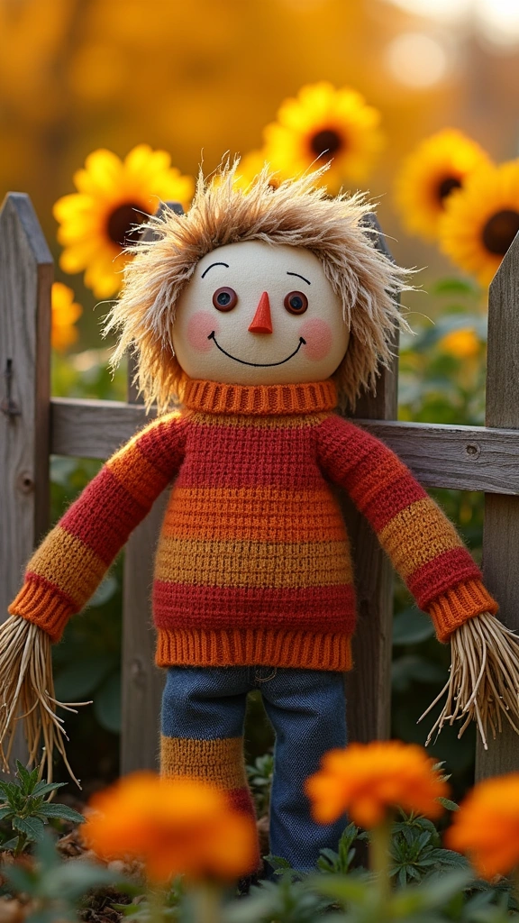Upcycled Sweater Scarecrow