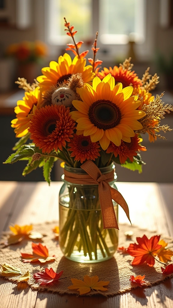 Scarecrow Flower Arrangements