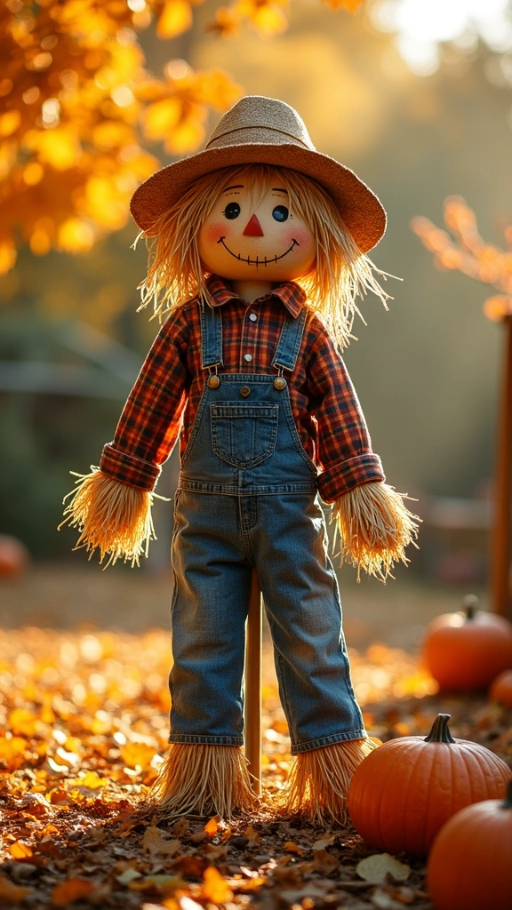 Classic Straw Scarecrow