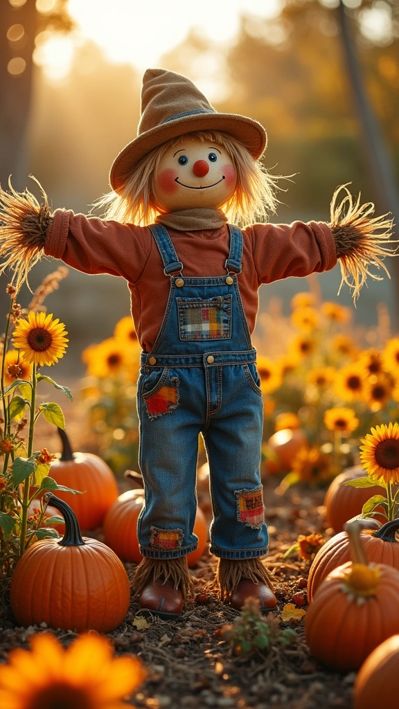 Recycled Material Scarecrow