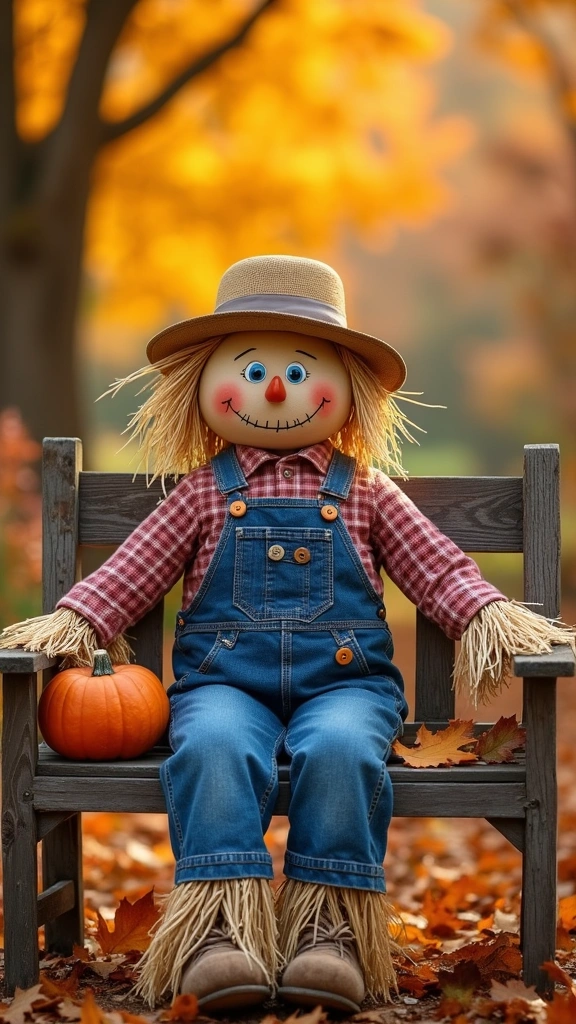 Scarecrow on a Bench