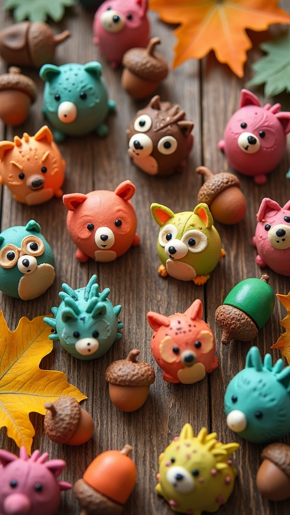 Acorn Caps and Clay Animals