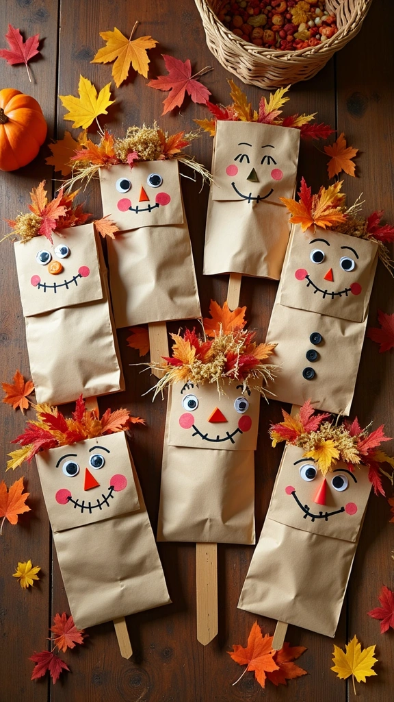 Paper Bag Scarecrows
