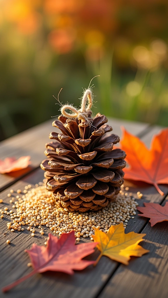 Pinecone Bird Feeders