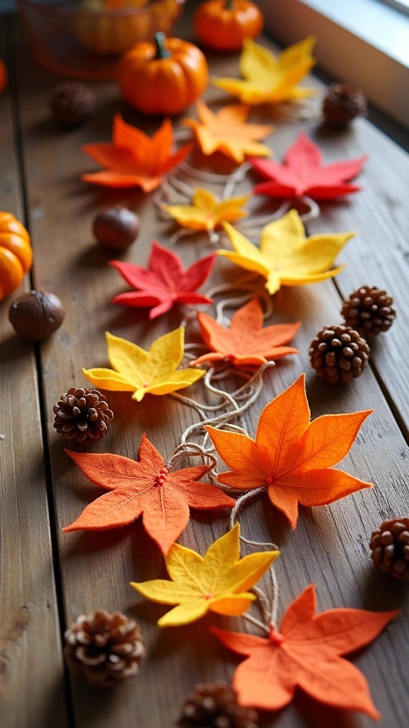 Felt Leaf Garlands