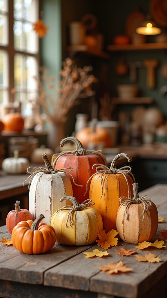 Rustic Wooden Pumpkins