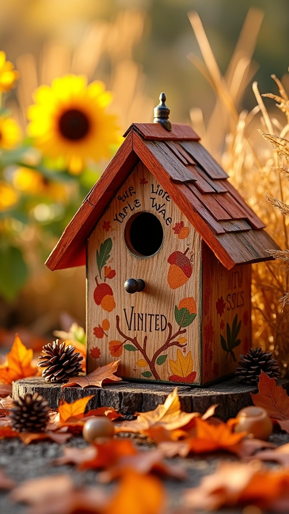 Fall-Themed Birdhouse