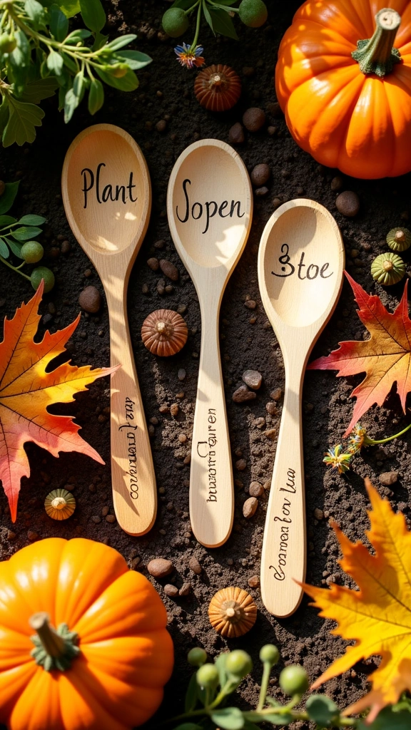 Wooden Spoon Markers for Gardens
