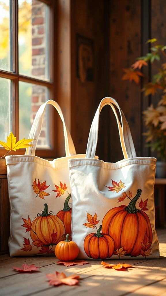 Autumn-Themed Tote Bags