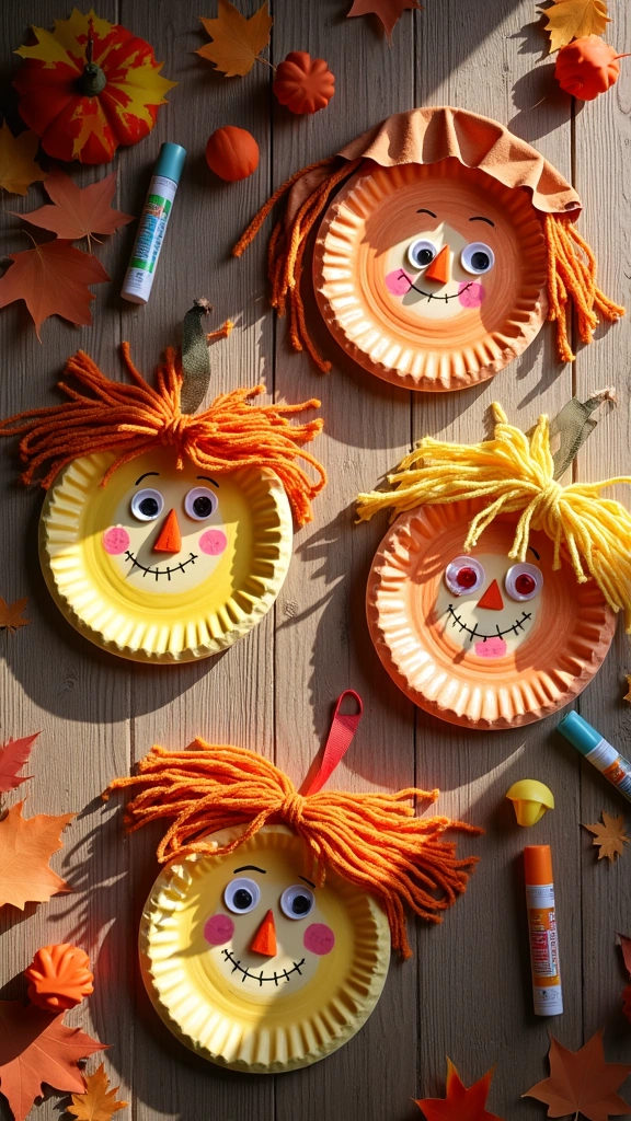 Paper Plate Scarecrows