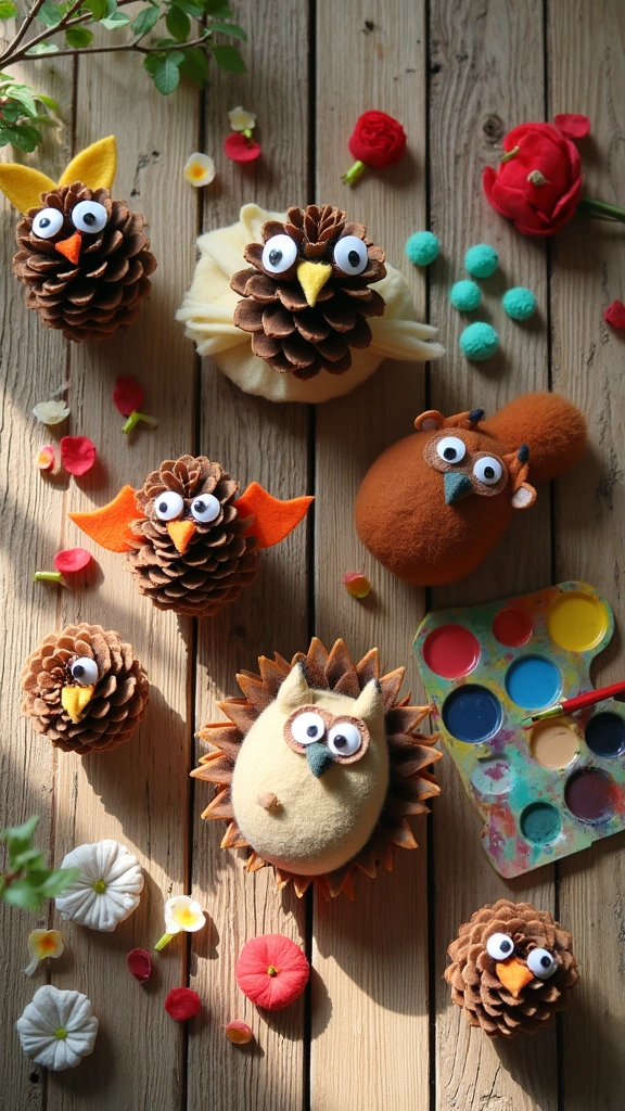 Pine Cone Creatures