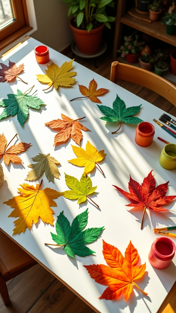 Leaf Base Coat Paintings