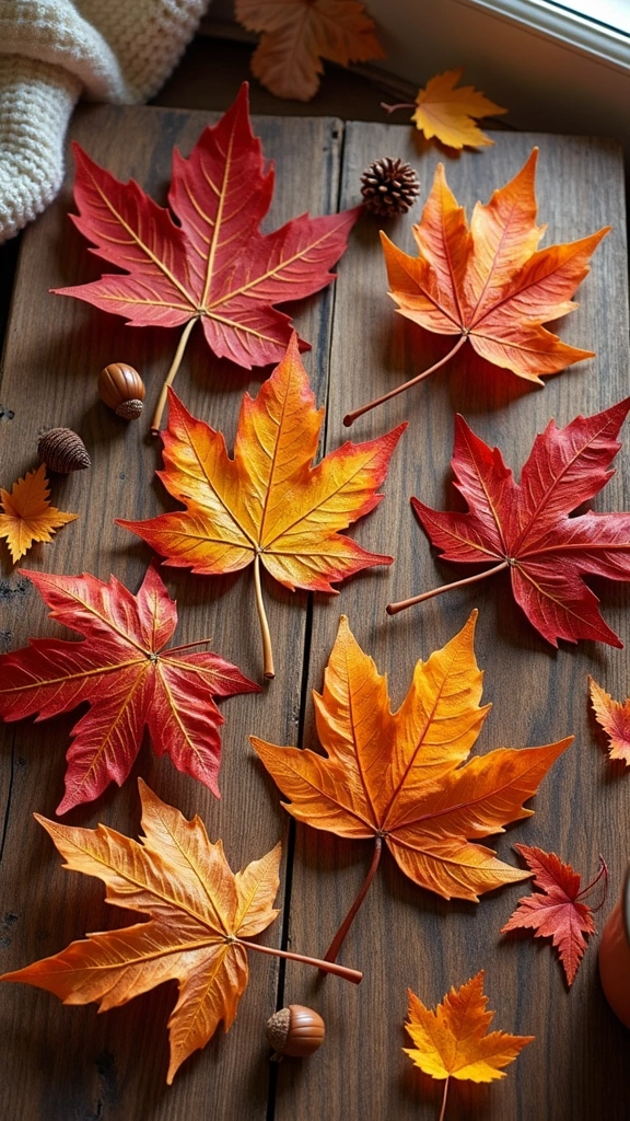 Painted Fall Leaves