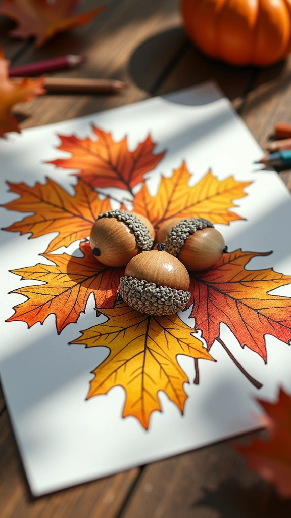 Acorns & Oak Leaves