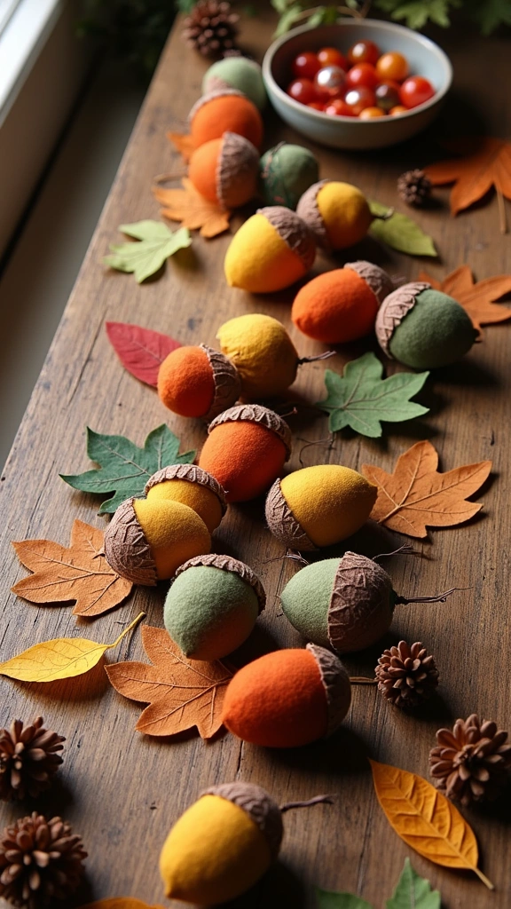 Felt Acorn Garland