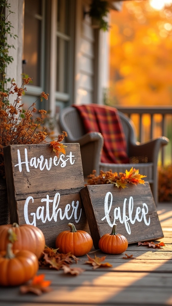 Fall Themed Wood Signs