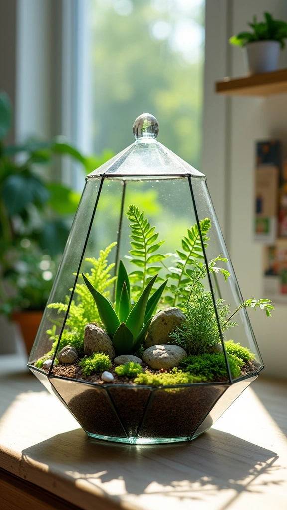 Terrarium with Leaves