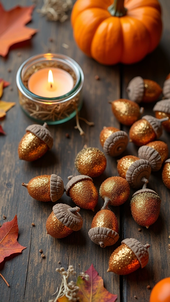 Glittery Acorns