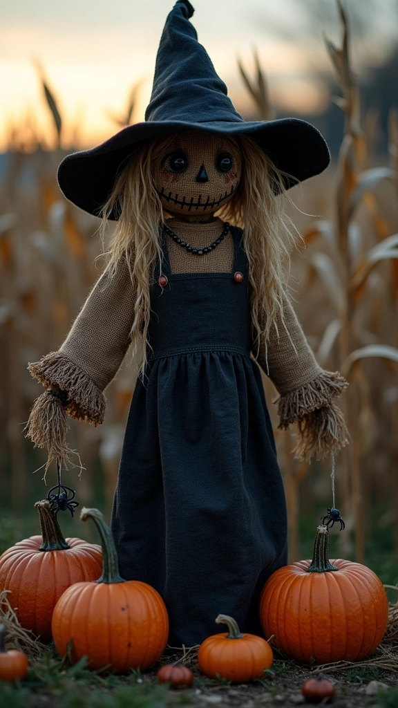 Rustic Witch Scarecrow