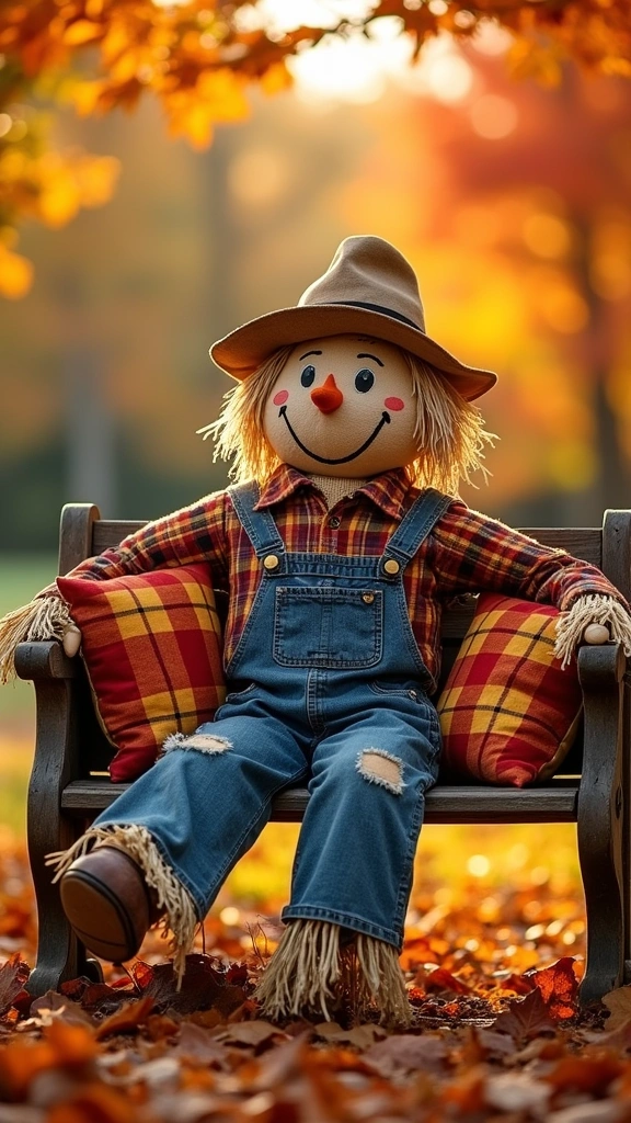 Scarecrow on a Bench