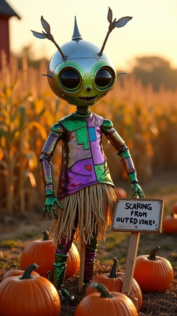 Space Alien Scarecrow