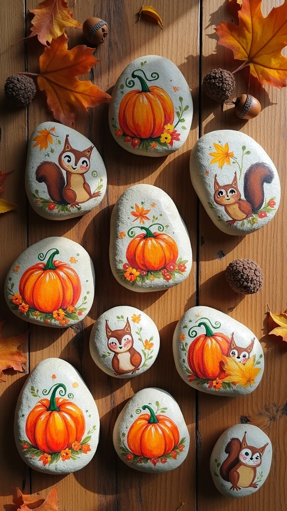 Autumn-themed Story Stones