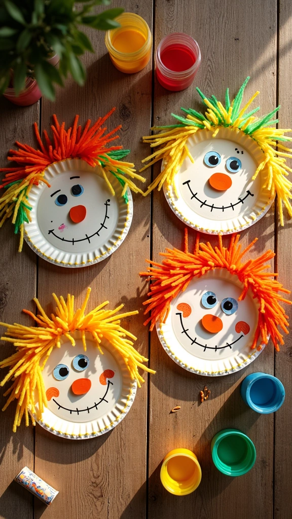 Paper Plate Scarecrow Masks