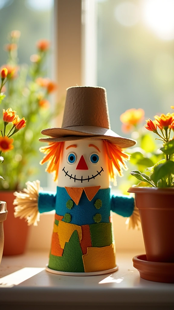Styrofoam Cup Scarecrow