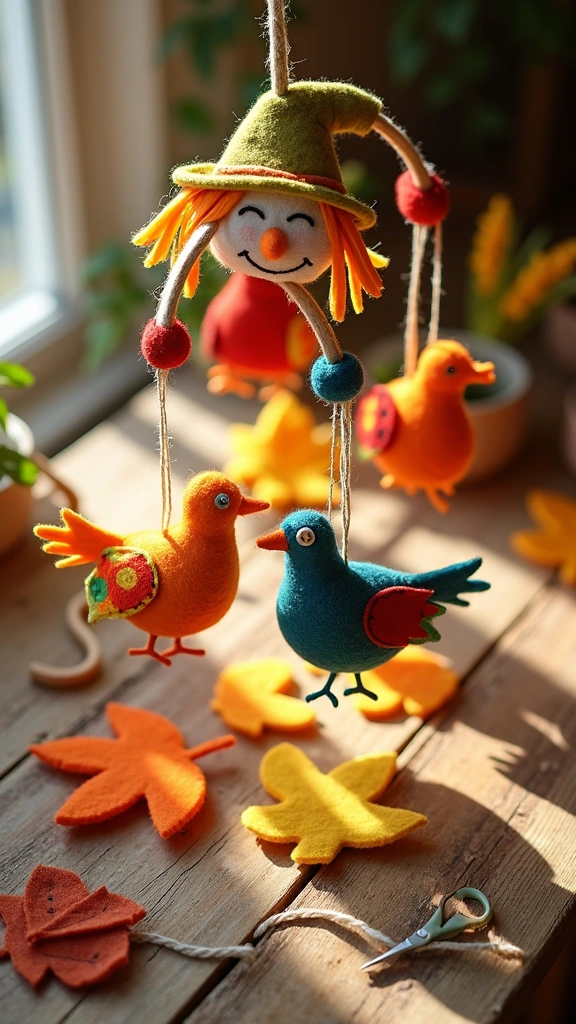 Felt Scarecrow Mobile
