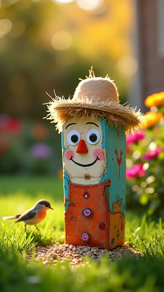 DIY Scarecrow Bird Feeders