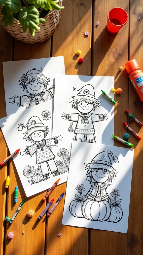 Scarecrow Coloring Pages