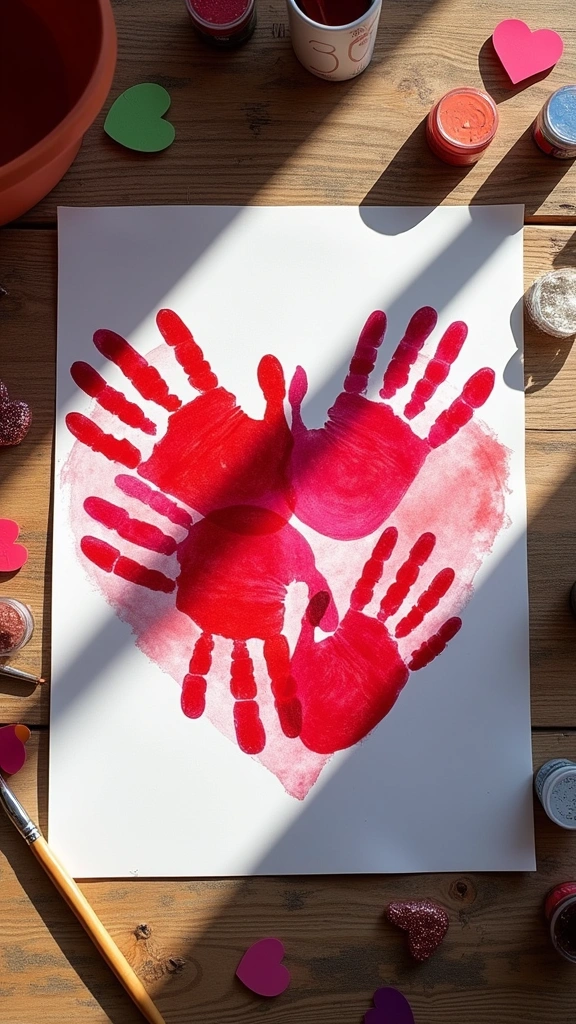 Handprint Heart Art