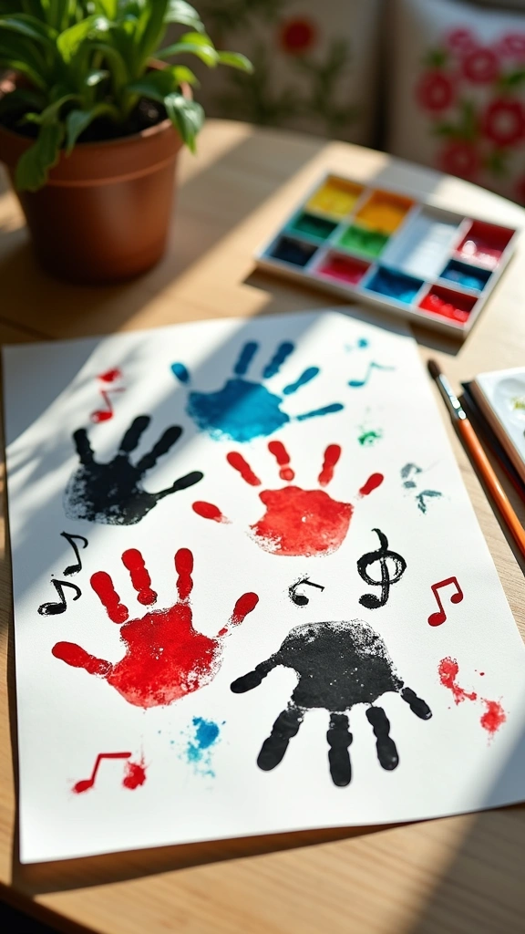 Handprint Music Notes