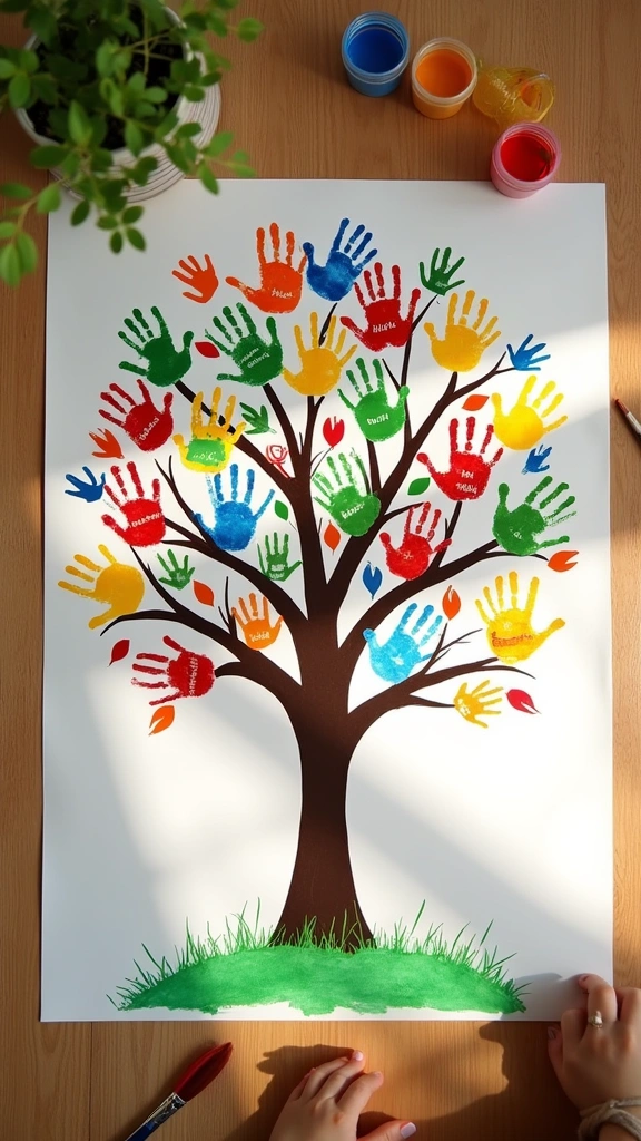 Handprint Wishes Tree
