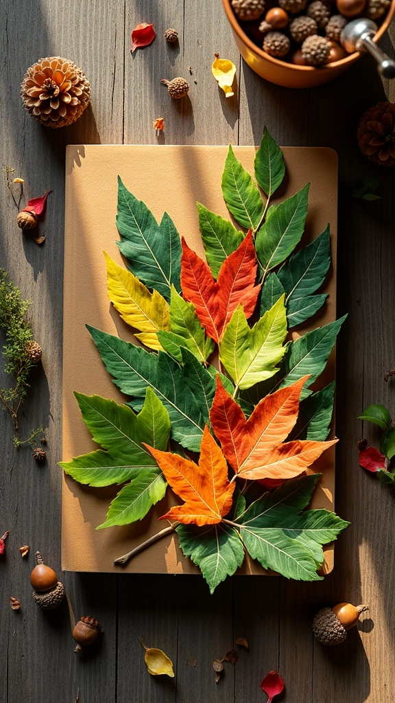 Leaf Diary or Journal Cover