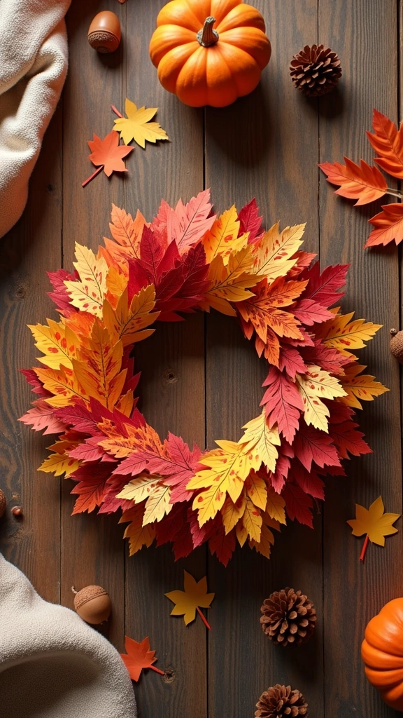 Fall Leaves Wreath