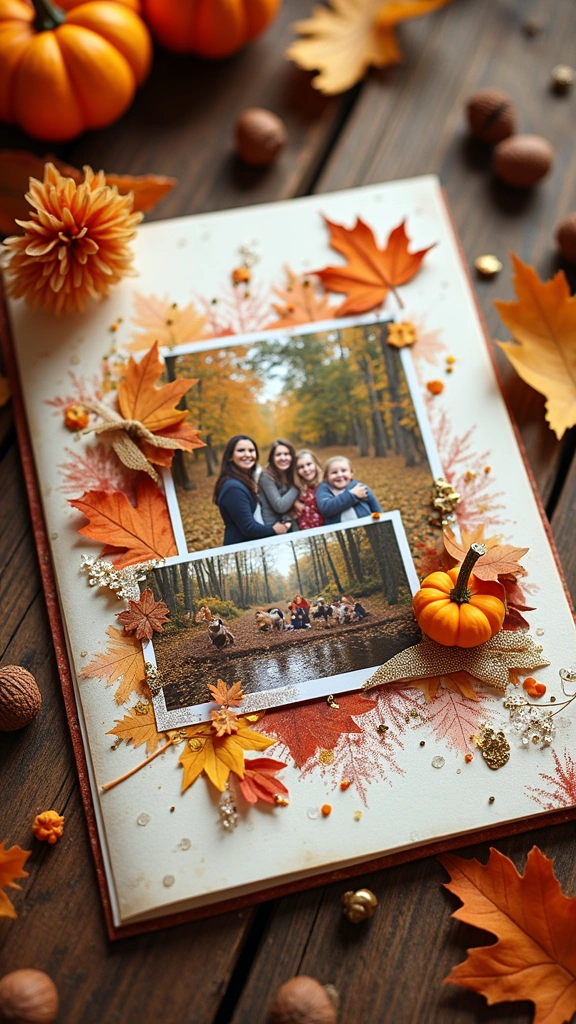 Fall-Themed Scrapbook Page