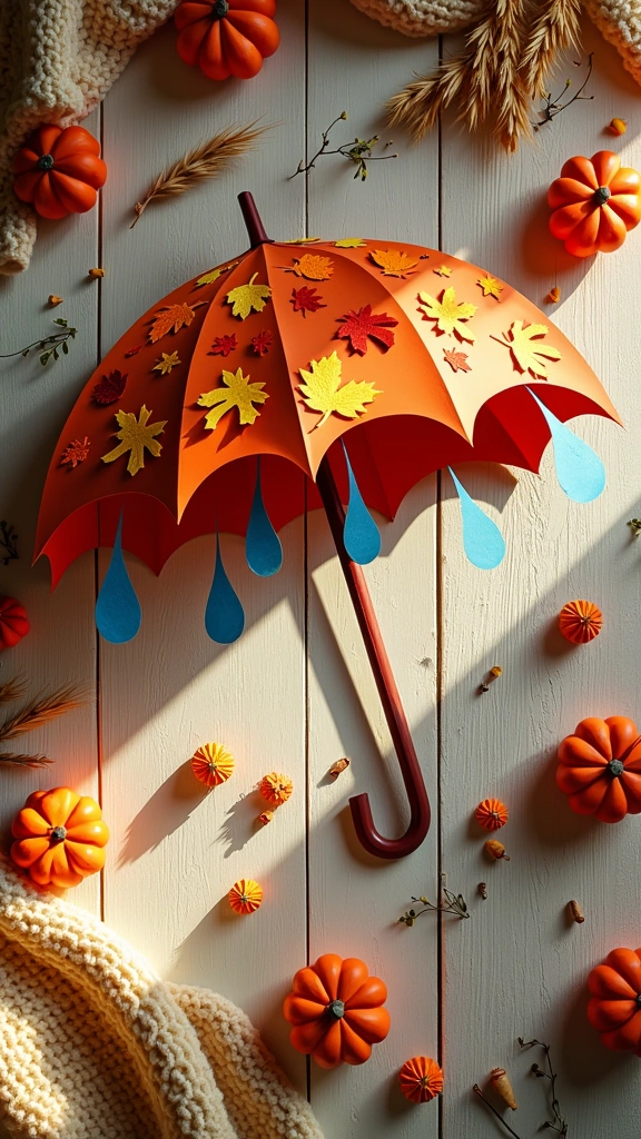 Autumn Umbrella Art