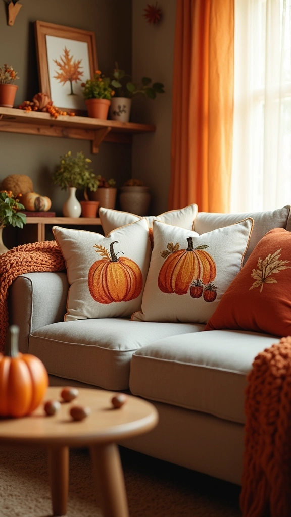 Autumn-Themed Pillow Covers