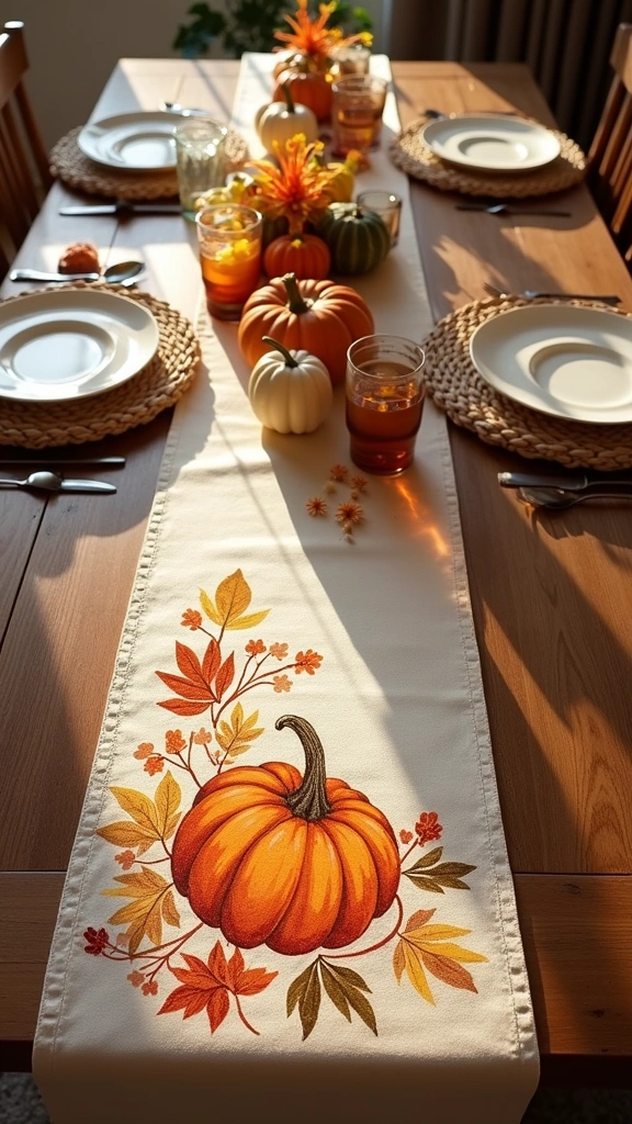 Fall-Themed Table Runner